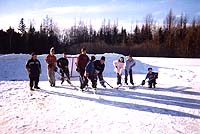 If you give a youngster skates.. give them a hockey stick too!